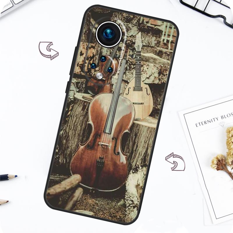 Cool Music Violin Case For Honor Magic 5 6 7 Lite Honor 200 Pro X8b X9a X8a X8 X9 X9c X9b 50 70 90 Lite Cover