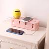 Plug Extension Charge Case Bin Socket Bar Cable Holder Cord Outlet Boxes Office Home Power Board Storage Desktop Strip Organizer