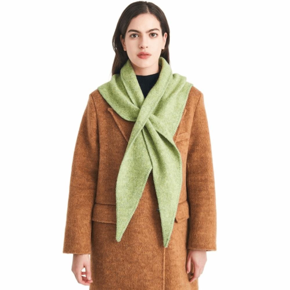 Windproof Triangle Shawl Wool Cross Scarves All-match Knitted Scarf Clothing Accessories