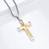 Hip Hop Style Refracted Light Titanium Steel Cross Necklace Mens Personality Niche Pendant Accessories