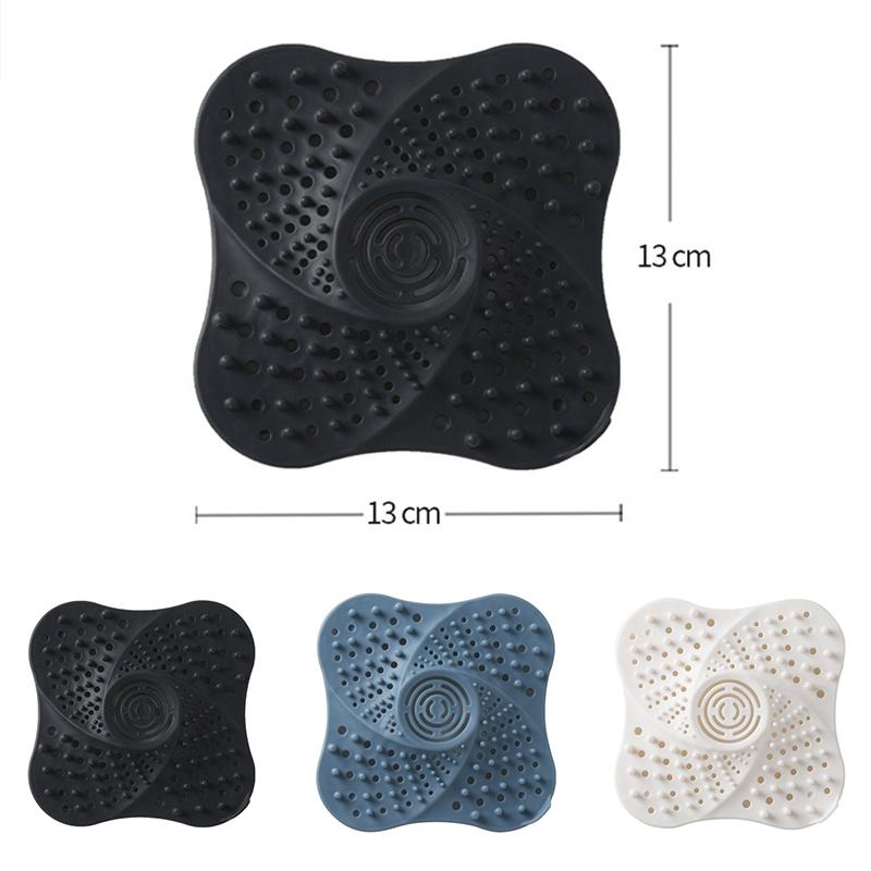3PCS Kitchen Hair Sink Filter Silicone Anti-blocking Bathtub Stopper Bathroom Floor Drain Shower Sink Household Strainer Tool