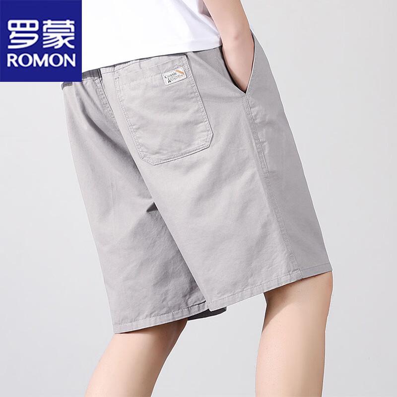 ROMON Men's Loose Fit Cotton Summer Shorts