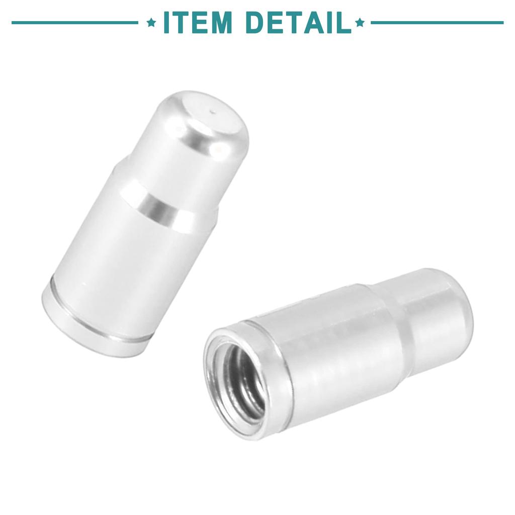 ACROPIX Valve Cap French Valve Tire Dust Cover for Bicycle Mountain Bike Road Bike MTB Aluminum Alloy Silver Tone 2pcs