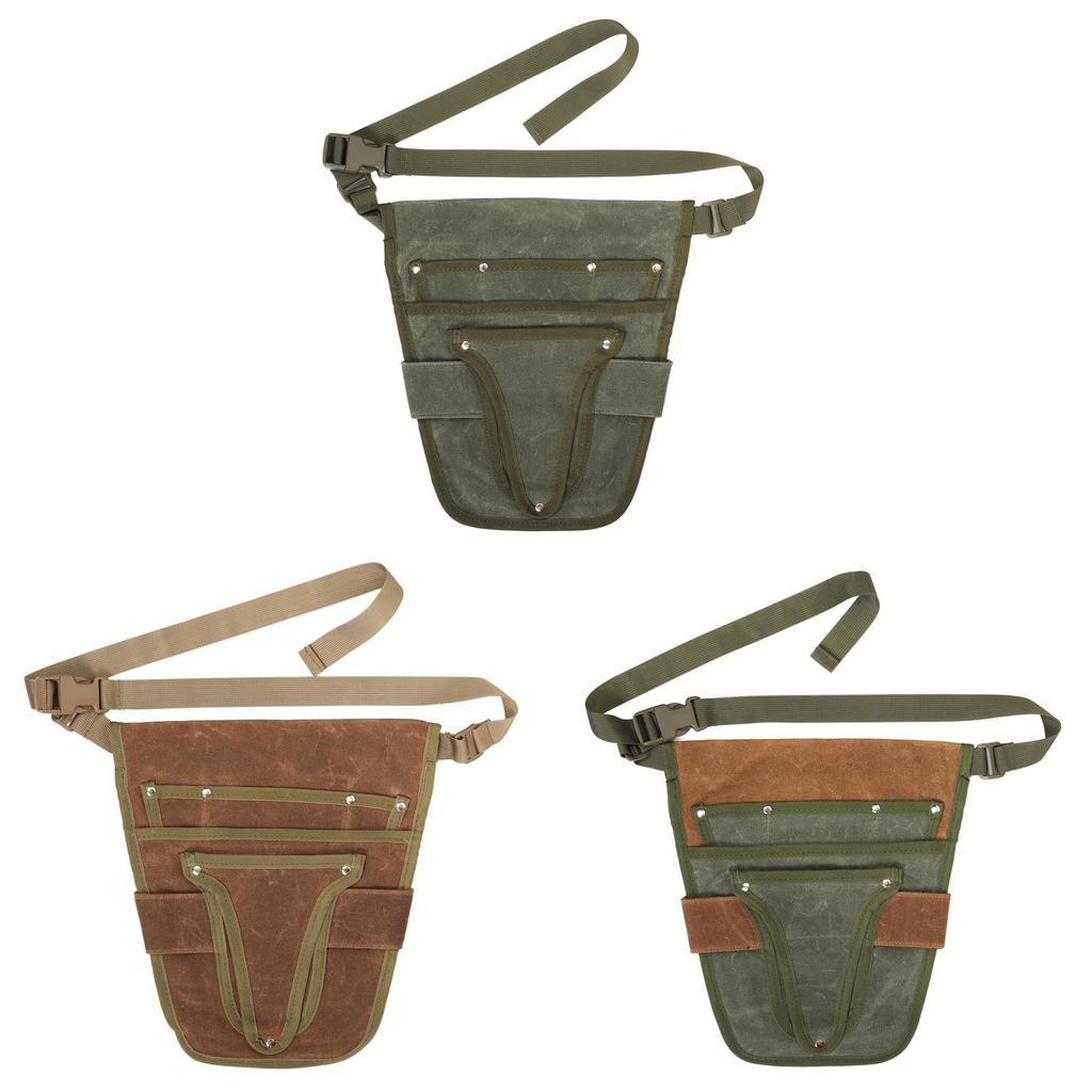 Cintura Portautensili Resistente Con Tasca in Tela Durevole Per Giardinaggio e Riparazioni Domestiche