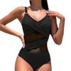 Push Up Women One Piece Swimsuit Sexy Mesh Swimwear Female Beach Bathing Suit Monokini
