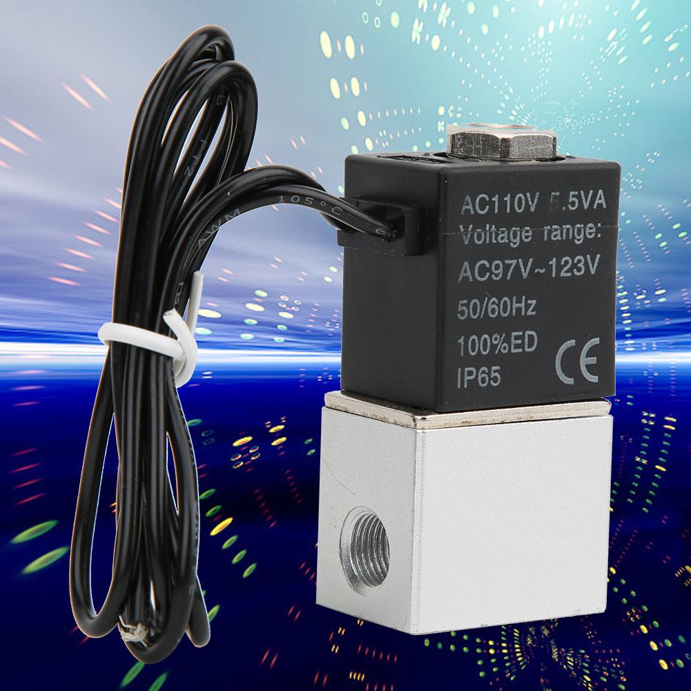 Quick Response Solenoid Valve Water Air Oil 2 Position 2 Way Aluminum Alloy Valve DC110V