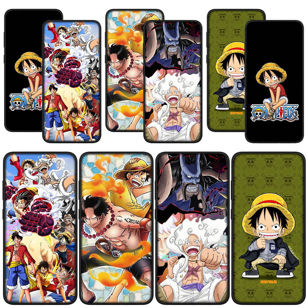 

для Samsung Galaxy S24 S23 iPhone 15 14 Xiaomi Redmi Note 13 12 11 Pro Max X 8 9 10 XR OPPO A15 Huawei чехол для телефона мультфильм Ace Luffy One Piece Cover
