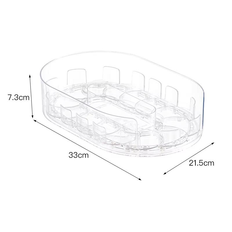 1pc Refrigerator Rotation Storage Rack Kitchen Drinks Seasoning Storage Shelf Refrigerator Rotating Tray Kitchens accessories