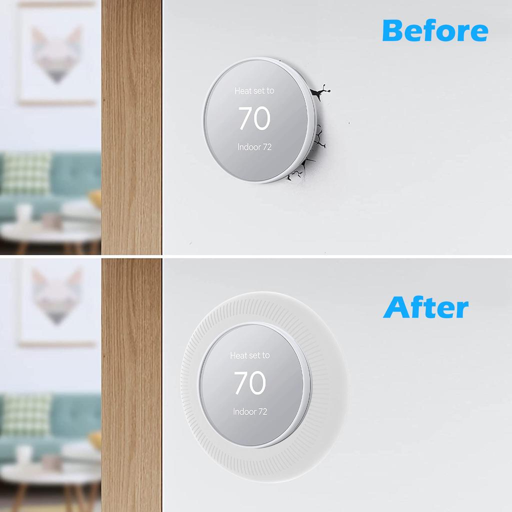 Round Thermostat Cover Plate Mount Trim Part For Home Intelligent Nest Kit Wall Temperature Control System Family