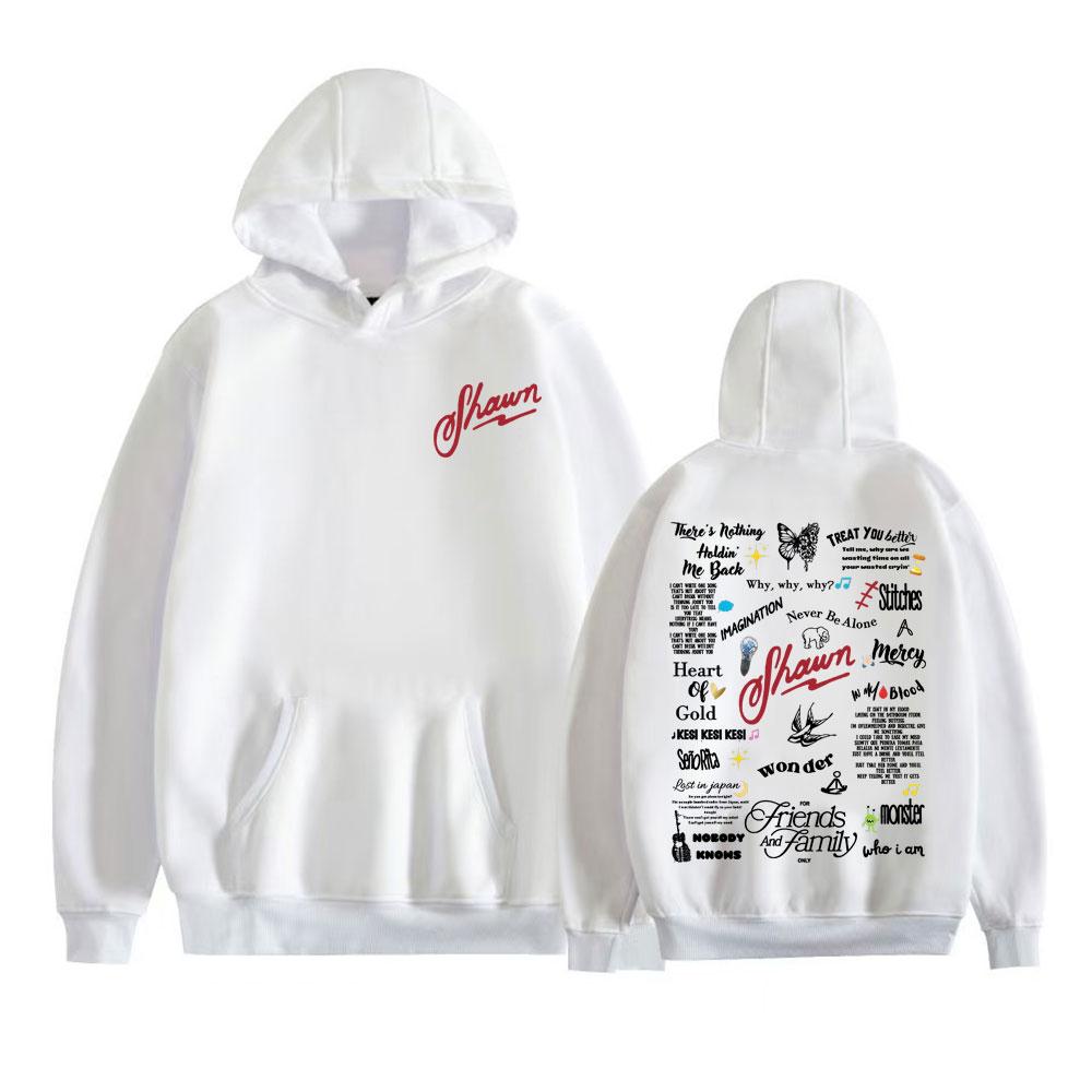 Shawn Mendes Trasa Koncertowa 2025 Nadrukowane Bluzy Męskie Damskie Casualowe Polarowe Oversize Męskie Vintage Hip Hop Muzyka Pop Bluzy