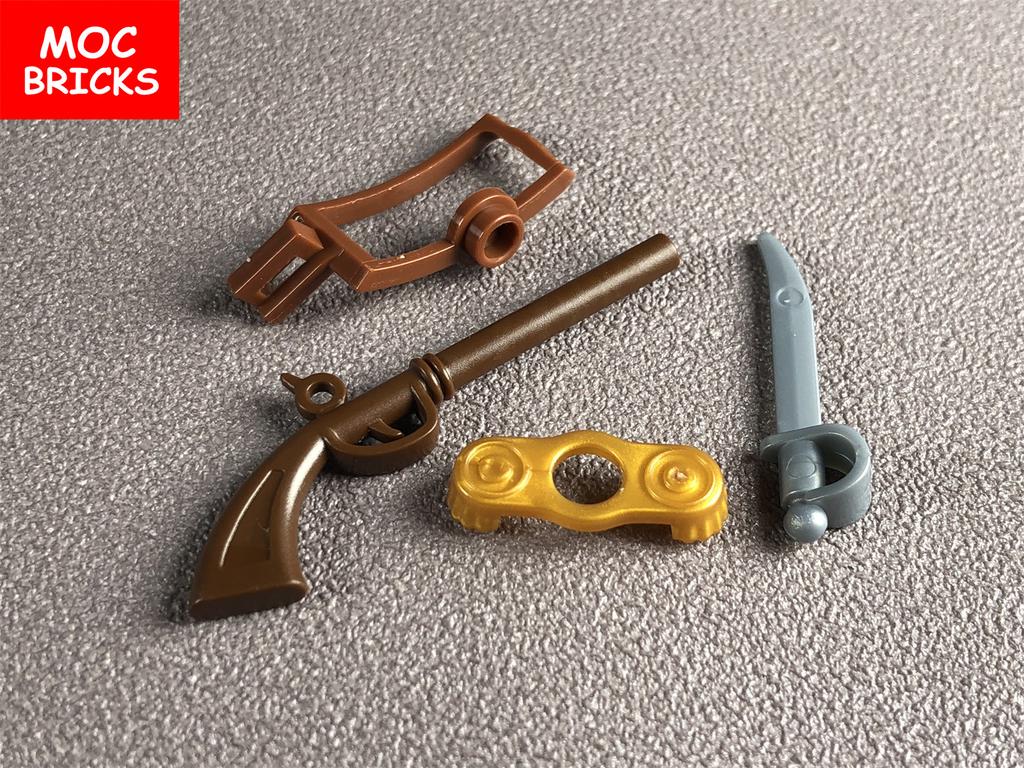 6 наборів/лот MOC Цеглинки Піратський Мушкет Зброя Імператорського Солдата Пістолет 2561 Навчальні Фігурки Блоки Подарунки для Дітей Ляльки