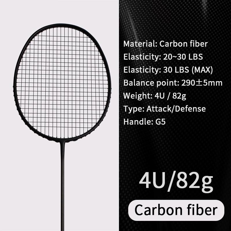 

21-30 LBS badminton racket carbon fiber man woman adult high elasticity durable major Attack racket defense Competition level 22LBS