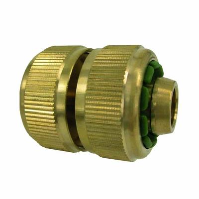 Brass 1/2 Inch Garden Hose Connector - Easy Repair