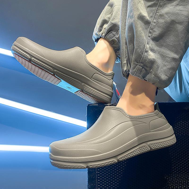 Unisex Kochschuhe Wasserdicht Ölbeständig Küchenarbeitsschuhe Gartenarbeitsschuhwerk Outdoor Regenschuhe für Herren Damen Rutschfester Regenschuh