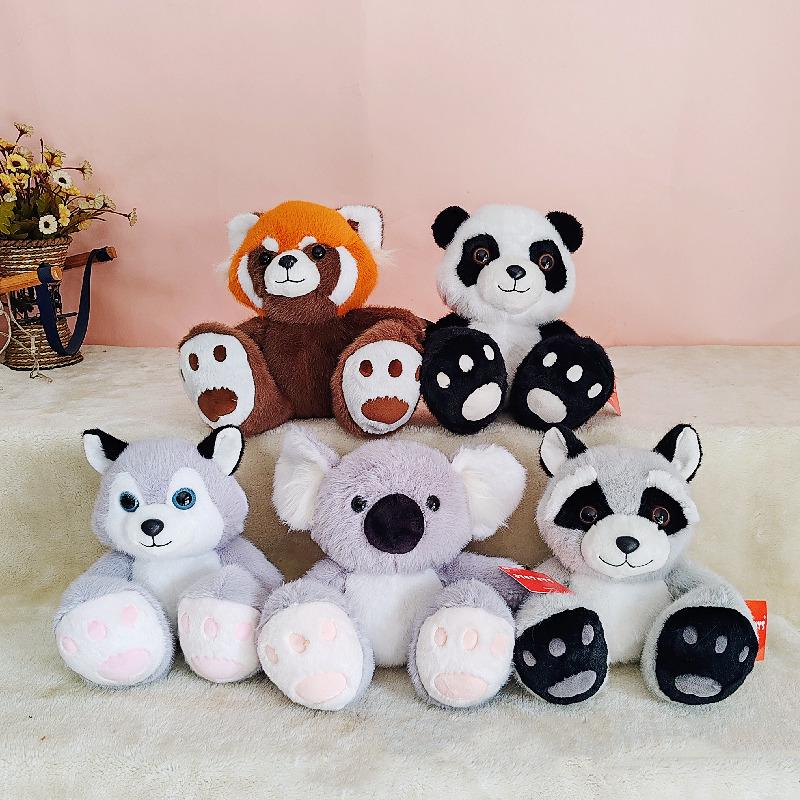 Big Foot Animal Plush Toy - Cute Panda, Koala, Fox & Raccoon Doll Collection