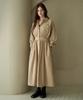 Dijainowol Collared Shirred Long Maxi Dress_Beige