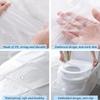50Pcs Disposable Plastic Toilet Seat Cover Waterproof and Non Slip Individually Wrapped, for Travel, Toilet Seat Protectors