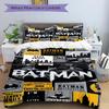 3pcs Batman Gotham Bedding Set, Soft Polyester Duvet Cover and Pillowcases Machine Washable Seasons All Suitable & Guest Room Decor272