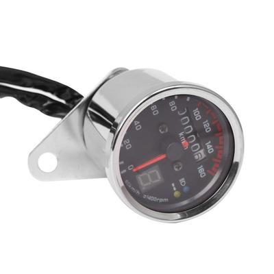 HANSWD Motorcycle Digital Odometer Speedometer Tachometer Gauge LED Indicator Universal DC