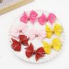 40pcs 2inch Color Ribbon Bows with Dots Hair Clips for Baby Girls Handmade Bowknot Hairpin Barrettes Children's Hair Accessories