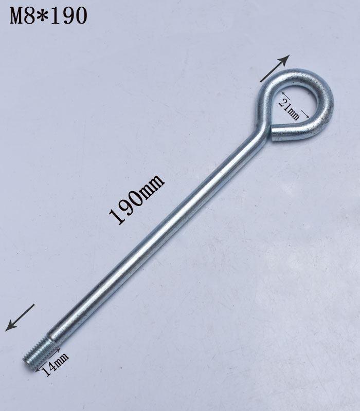 Galvanized Closed Eye Screw Hook with Ring Bolt