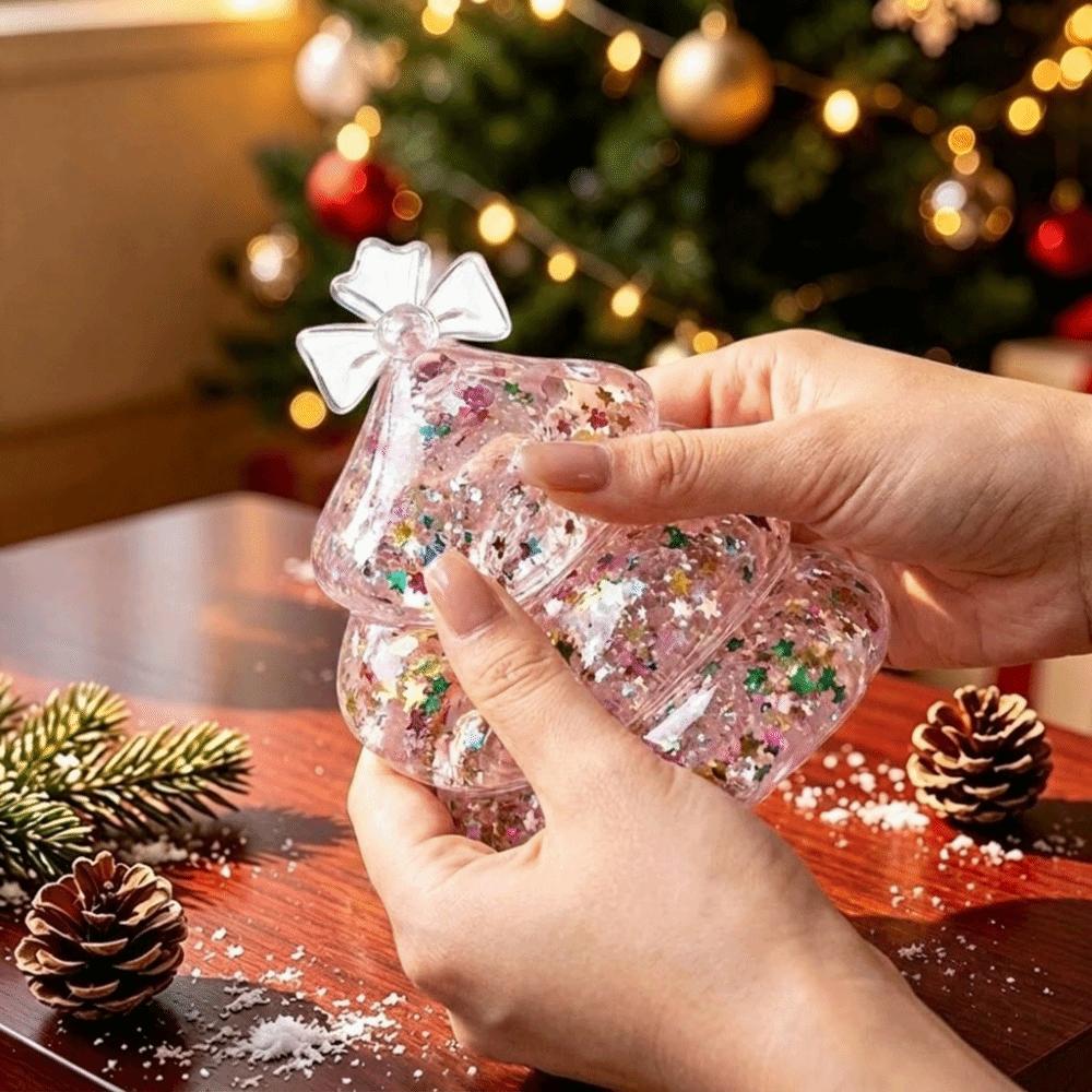 Slow-Rebound Christmas Squishy Toy Glitter Clear Squeeze Toy Gift for Children