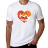 Cute Fox Love Heart Silhouette Tshirt Plus Size Lightweight Top Tshirt