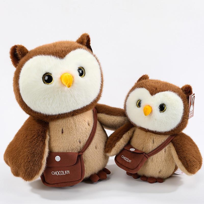 Owl Themed Plush Dolls With Crossbody Bag Decoration For Casual Use And Gifts
