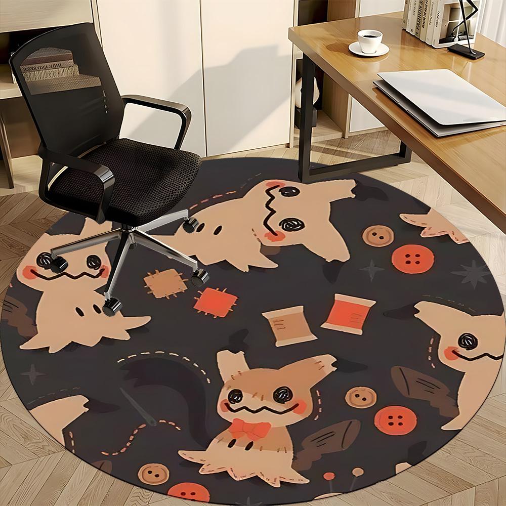 1pc Ghostly Sewing Office Round Area Rug, Indoor Mat Suitable For Office, Under Office Chairs Bedroom Living Room Home Decor, Room Deco 022