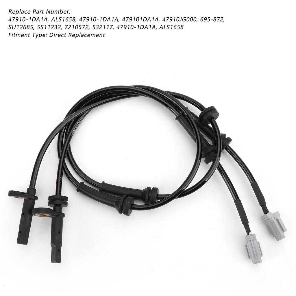 2Pcs Front ABS Wheel Speed Sensor For Nissan Rogue 2.5L 2008-2013 ALS1658