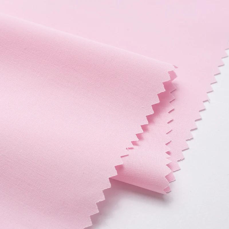 Plain Combed Cotton Fabric Poplin for Clothes Shirt Dresses Sewing High-grade Smooth Skirts Cloth Thin Anti-wrinkle