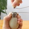 Fdit Eierköpfer mit Eierschalenöffner aus Edelstahl, sauberer Öffner, Knacker, Küchenwerkzeug zum Entfernen roher, weichgekochter oder hartgekochter Eier