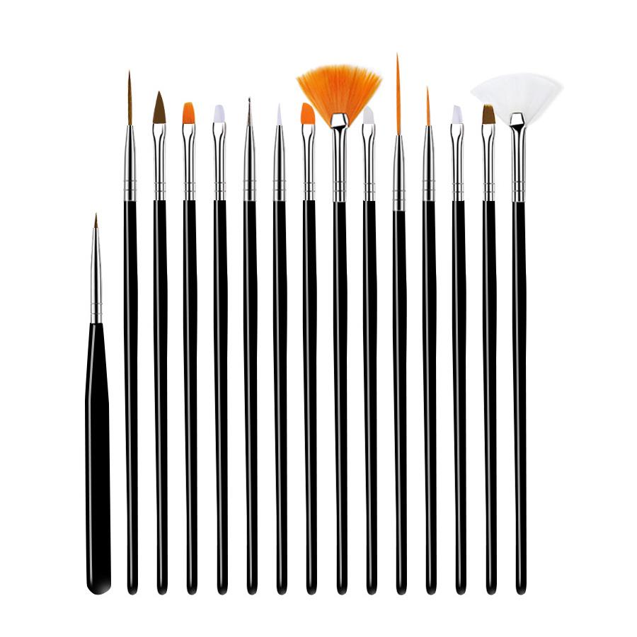 15Pcs Fine Detail Paint Brushes Set, Detail Painting Liner Brushes for Nail Art, Models, Miniatures, Acrylic Watercolor Oil Pain