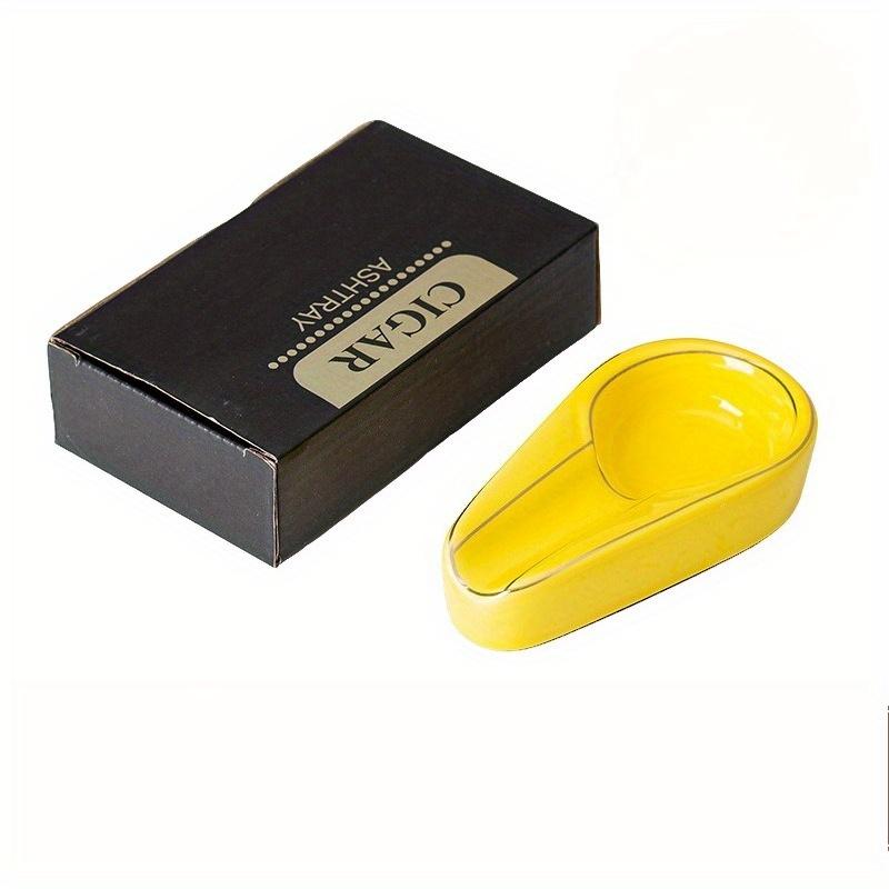 1PC European Style Ceramic Cigar Ashtray High-end Creative Personality Portable Home Office Ashtray Accessories Cigar Rack Single Ashtray