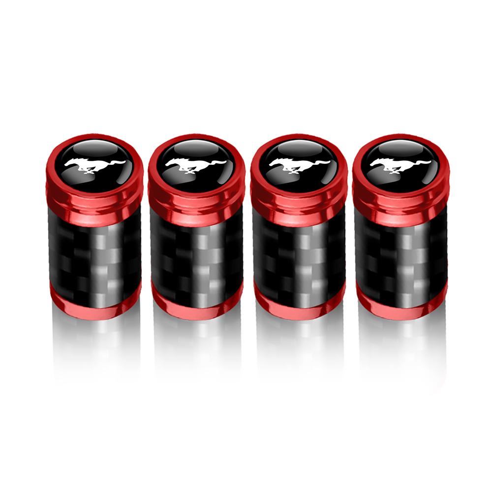 Carbon Fiber Car Wheel Tire Valve Cap Tyre Rim Stem Cover Accessories For Ford Ranger S-Max Focus Galaxy Mondeo Transit Tourneo