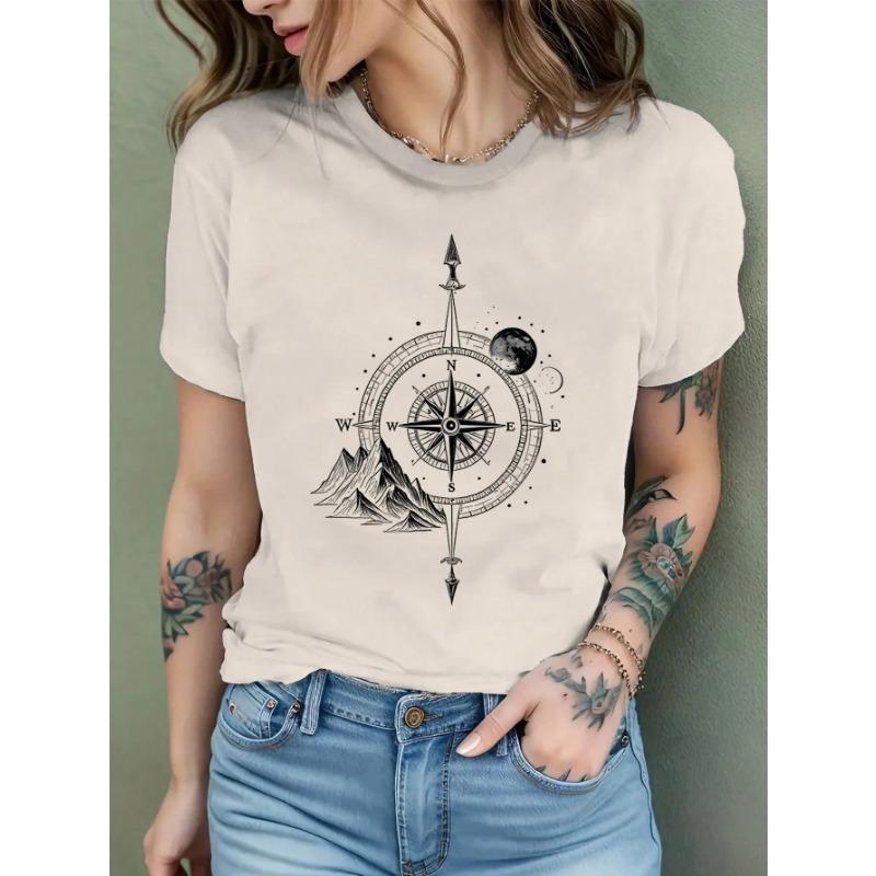 

Женская модная повседневная универсальная высококачественная удобная футболка с коротким рукавом и круглым вырезом 6XL