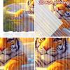 2D flat printing 2pcs Window Curtains Cute Tiger Bathing Digital Printed Polyester Drapes Party Decorations for Indoor Outdoor