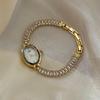 Light Luxury Fully Diamond Bracelet Women's Watches Elegant Oval Dial Quartz Watch Ladies Dress Wristwatches Clock Reloj Mujer