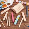 10pcs Wooden Dowel Rods, Unfinished Hardwood Sticks Dowel Rods Wood Sticks for Craft and DIY Macrame Dowel Wooden Poles