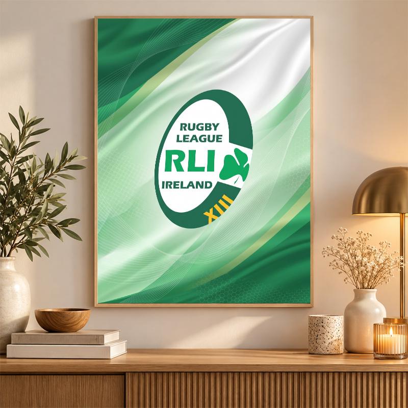 Ireland Rugby Diamond Painting Kit 5D Full Drill DIY Diamond Mosaic Wall Art Home Decor
