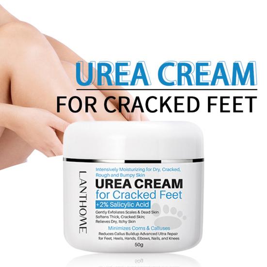 50g Exfoliating Foot Urea Cream Moisturizing Natural Heel Crack Urea Scrub Exfoliating Repair Cream Pedicure Care