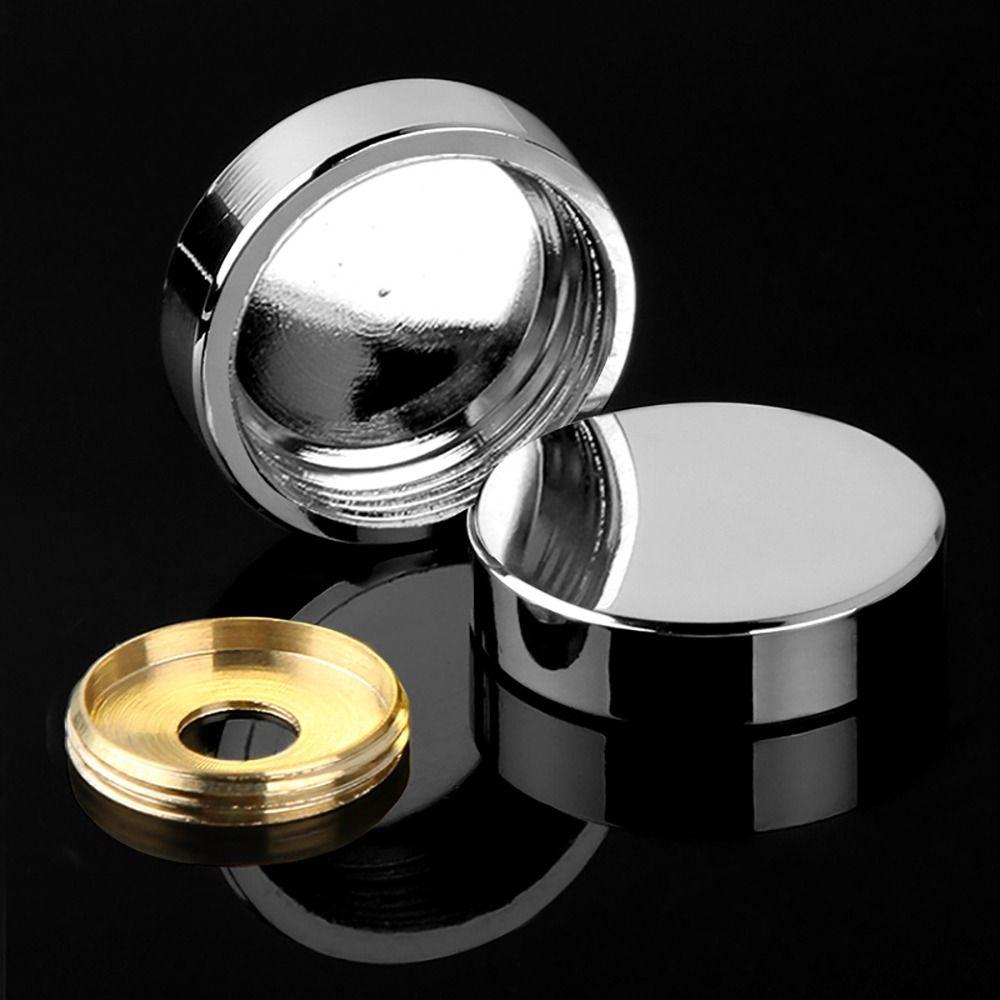 4Pcs Copper Decorative Mirror Fixing Screws Cap Cover Nails Fasteners for Advertising Board Tea Tables Wardrobes Glass Furniture