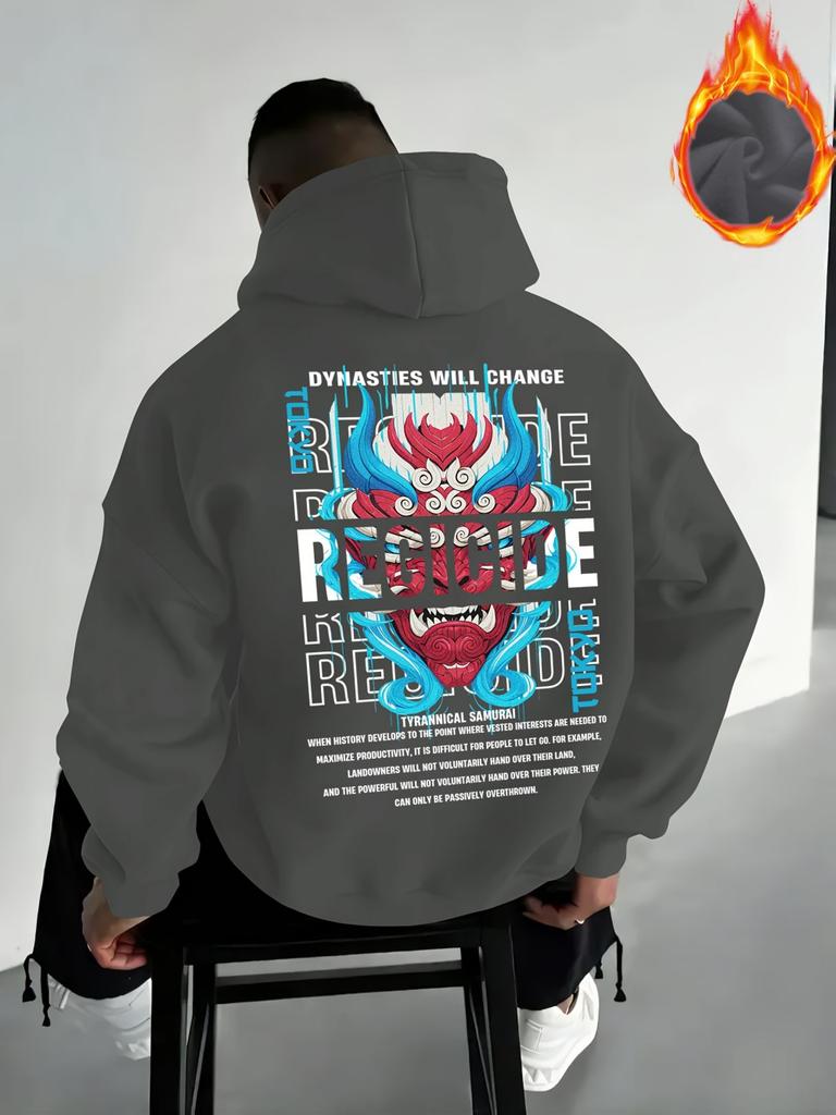 Hot selling men's new autumn regicide ghost mask print soft and comfortable hooded sweatshirt outdoor street style top
