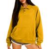 Women's Button-Up Collar Tops Cotton Women's Casual Fashion Long Sleeve With Pocketed Pullover Top Blouse