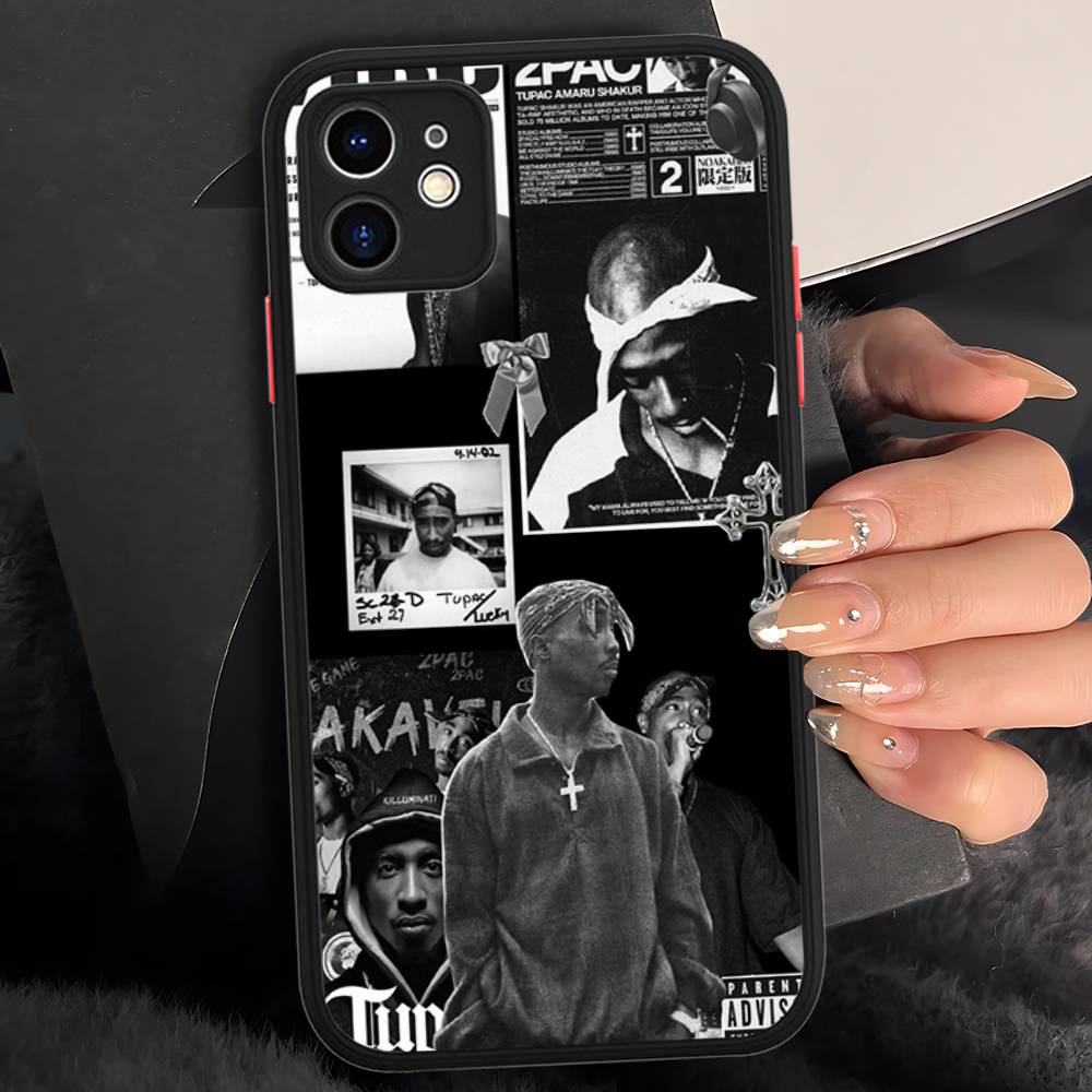American Rapper T-Tupac S-Shakur Matte Transparent Phone Cover For IPhone Case 16 15 14 13 12 11 Pro Max X XS Max Plus
