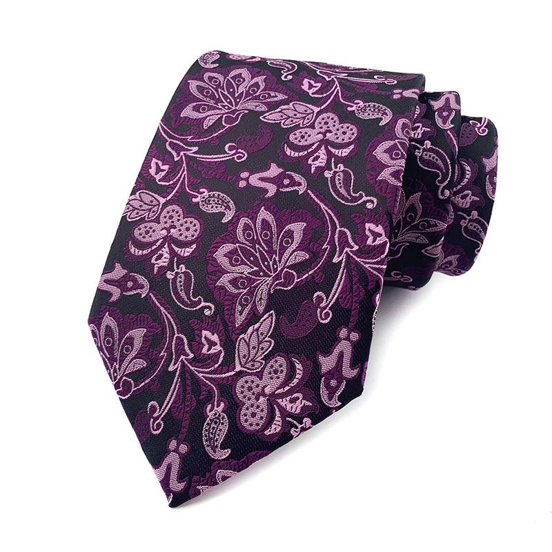 New Men's Classic Floral Dot Tie Luxury 8cm Jacquard Neck Tie Necktie For Men Business Wedding Party Daily Wear Accessory