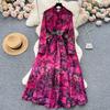 Mild Luxury Retro Atmosphere Temperament Printed Dress