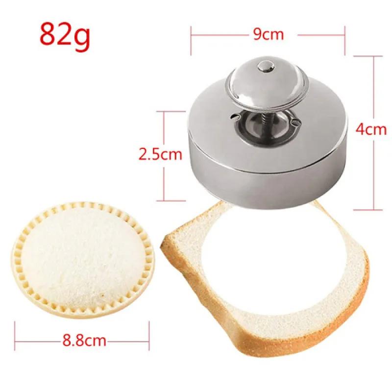 Stampo per sigillare la torta di hamburger Stampo per pane rotondo in acciaio inossidabile Taglierina per sandwich fai-da-te Stampo per sigillare il taglio del sandwich in acciaio inossidabile