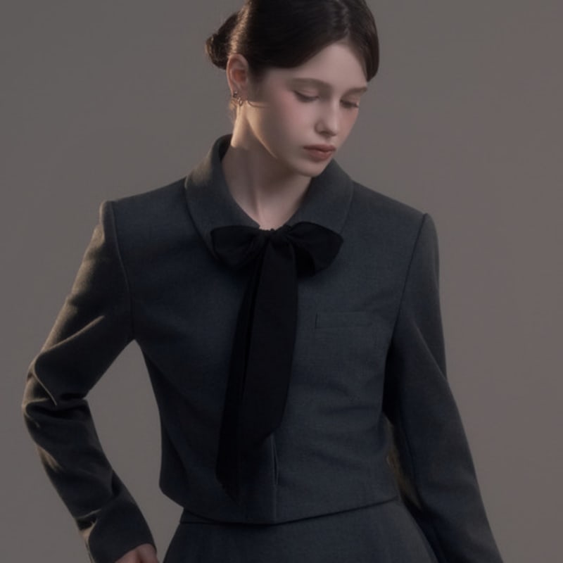 MAUSOLEUM Sheer Long Scarf-Black,White