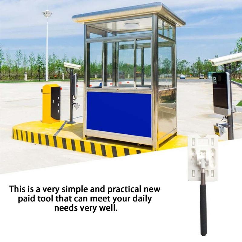 Car Toll Card Stick Adjustable Touch N Go Stick Holder Stickable Telescopic Parking Toll Swiping Sticks Contactless Payment Rods
